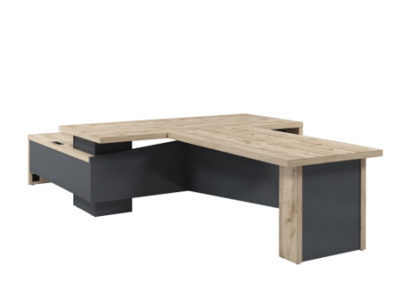 Стол Т-922.1000пр с блоком розеток и брифингом 1700 мм. Размер: 2200*3700*750