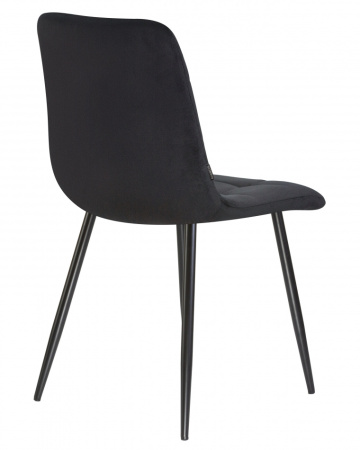 Стул для кухни DOBRIN ALEX, черные матовые ножки, черный велюр (V108-77)