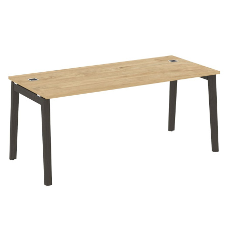 Стол руководителя OW.SRR-5.8 Тиквуд светлый/Дуб тёмный/Антрацит металл 1780*800*750