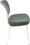Стул для кухни Бюрократ KF-8W серый Alfa 44 металл белый на ножках (KF-8W/FABRIC/GREY)