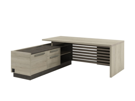 Стол Z-220л.1000 левый с блоком розеток. Размер: 2000*900/2030*750 мм