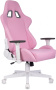 Кресло игровое Zombie Neo розовый эко.кожа крестов. пластик пластик белый