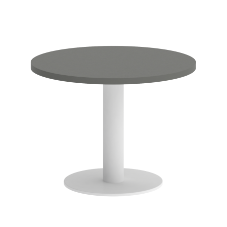 Стол журнальный круглый VR.SP-5-60.1G Металлик/Белый металл