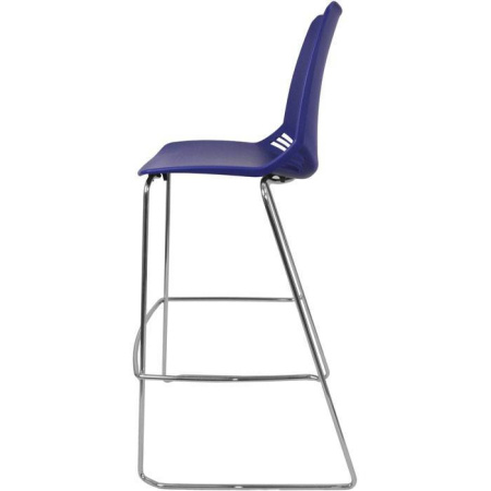 Барный стул ITALSEAT Race-Bar синий пластиковый, цвет Blu RAL 5002