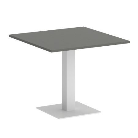 Стол квадратный VR.SP-5-90.2 Металлик/Белый металл