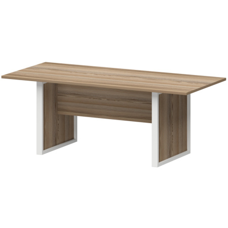Стол заседаний НТМ-200.90 Дуб сафари/Белый 2000x900x750