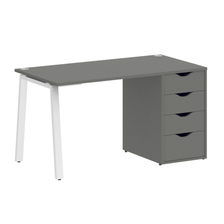 Стол письменный VR.SP-3-138.4.A Металлик/Белый металл