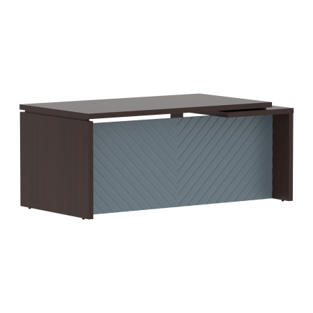 Стол руководителя TLCT 189(L) Венге Магия Z/Серо-голубой 1800х900х750