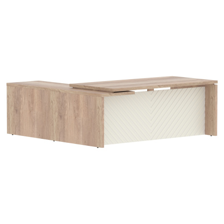 Стол руководителя TLCT 2020(R) Дуб Каньон Z/Латте 2000х2000х750