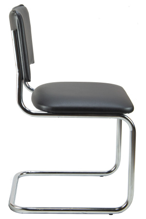 Стул сильвия хром Кожа зам Чёрный