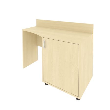 Light Стол (узкий) с тумбой и бортиком С-СТУ-120 (R) Клён 1200*550/400*750 Light Стол (узкий) с тумбой и бортиком С-СТУ-120 (R) Клён 1200*550/400*750