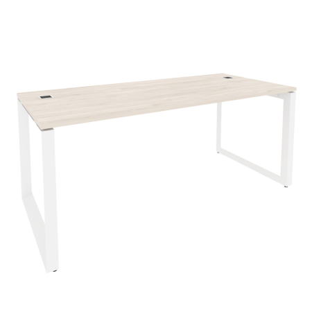 Стол рабочий руководителя на О-образном м/к O.MO-SRR-5.8 Денвер светлый/Белый металл 1780*800*750 Стол рабочий руководителя на О-образном м/к O.MO-SRR-5.8 Денвер светлый/Белый металл 1780*800*750