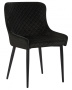 Стул для кухни DOBRIN RICHARD, черные матовые ножки, черный велюр (V108-77)
