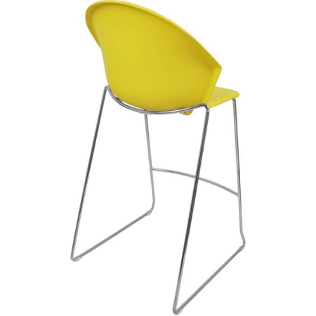 Барный стул ITALSEAT Smile-Bar желтый пластиковый, цвет Gialo RAL 1016