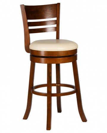 Вращающийся полубарный стул DOBRIN WILLIAM COUNTER, шоколад, кремовый