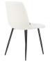 Стул для кухни DOBRIN ALEX, черные матовые ножки, белая экокожа (P-02)