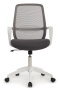 Кресло Fast W-207 white plastic Белый пластик/Серая сетка 60-62-97*105