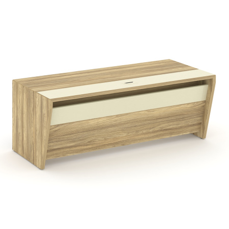 Стол руководителя прямой без тумбы COR.SR-20 Гикори песочный/Ваниль