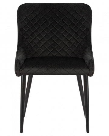Стул для кухни DOBRIN RICHARD, черные матовые ножки, черный велюр (V108-77)