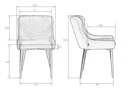 Стул для кухни DOBRIN RICHARD, черные матовые ножки, зелёный велюр (V108-64)