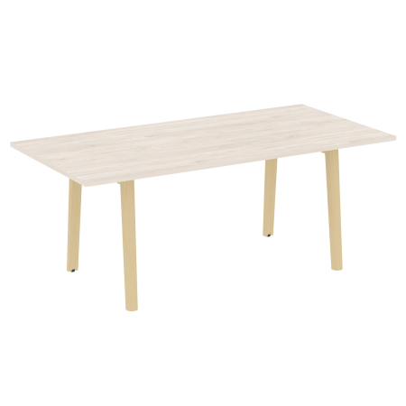 Стол переговорный OW.PRG-19 Денвер светлый/Дуб светлый/Белый металл 1980*980*750