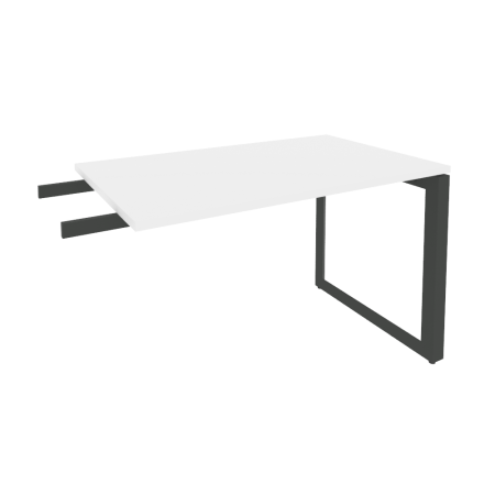 Брифинг-приставка на О-образном м/к O.MO-BR-11 Белый бриллиант/Антрацит металл 1180*720*750