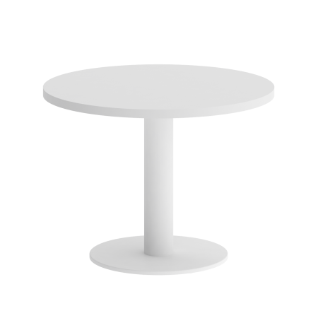 Стол журнальный круглый VR.SP-5-60.1G Белый бриллиант/Белый металл