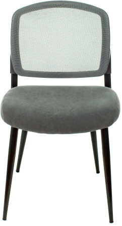 Стул для кухни Бюрократ KF-8 сетка/ткань серый металл черный на ножках (KF-8/GREY)
