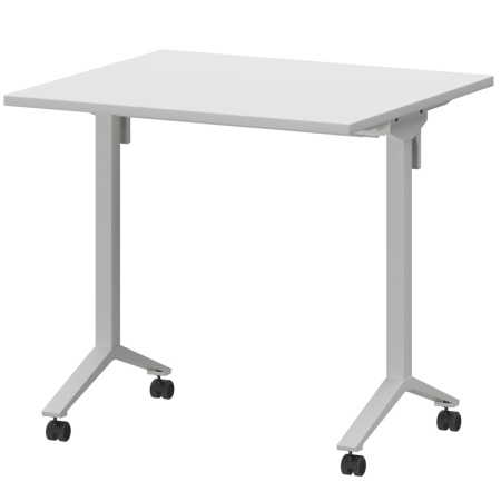 Стол мобильный складной МБ22-80.70 Белый/Белый 800x700x750 Моби