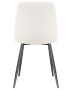 Стул для кухни DOBRIN ALEX, черные матовые ножки, белая экокожа (P-02)