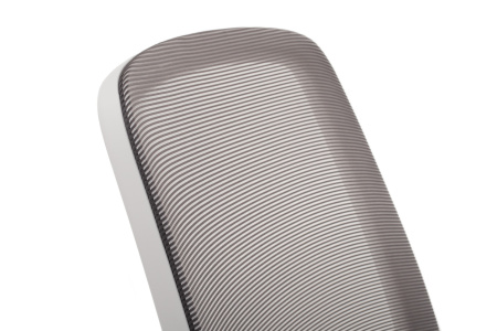 Кресло Fast W-207 white plastic Белый пластик/Серая сетка 60-62-97*105