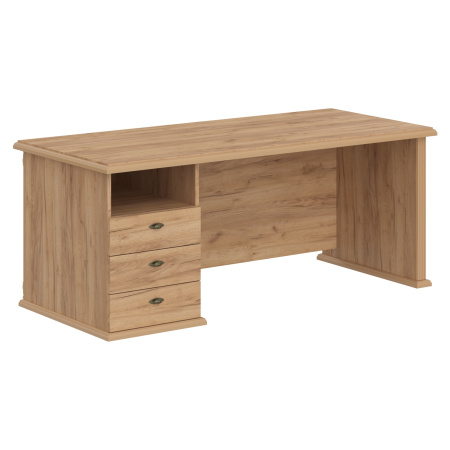 Стол руководителя однотумбовый RDT 188.A(L) Дуб Бофорд 1800х800х750