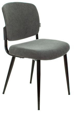 Стул для кухни Бюрократ KF-8 серый Alfa 44 металл черный на ножках (KF-8/FABRIC/GREY)