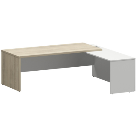 Стол руководителя правый KZP-22R Кронберг/Белый 2200x2000x750