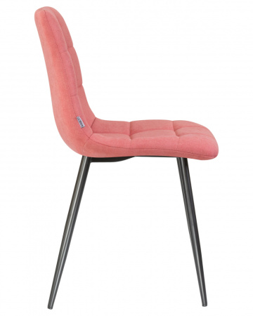 Стул для кухни DOBRIN ALEX, черные матовые ножки, розовая ткань (UF860-05B)