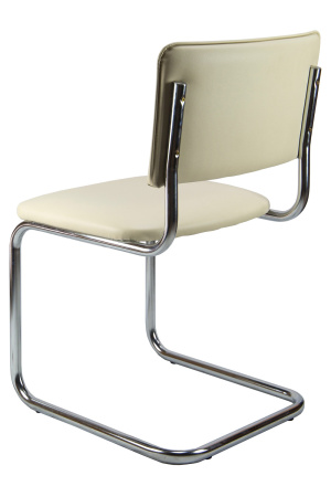Стул сильвия хром Кожа зам Бежевый