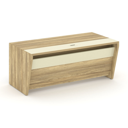 Стол руководителя прямой без тумбы COR.SR-18 Гикори песочный/Ваниль