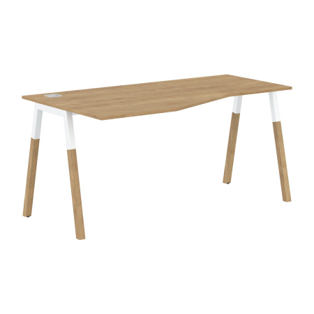 Стол FCT 1567(L) Дуб Гамильтон/Белый-Бук