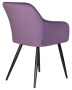 Стул для кухни DOBRIN ROBERT, черные матовые ножки, велюр V108-45 Темно-фиолетовый