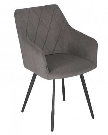 Стул для кухни DOBRIN ROBY, ЭМАЛЬ ЧЕРНЫЙ МУАР велюр Catania Chocolate