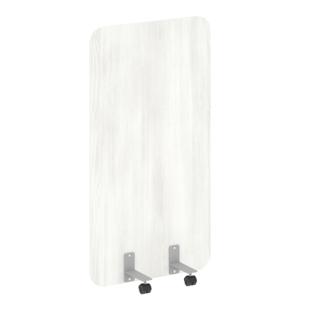 Перегородка на металлических опорах, на роликах DP.R-80-150 Снежная патина/Серый металл