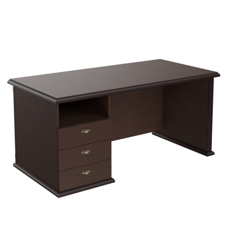 Стол руководителя однотумбовый RDT 168.A(L) Венге Магия 1600х800х750
