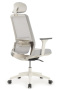 Кресло WORK W-218C white Светло-серый пластик/Светло-серая сетка 65-64-113-123