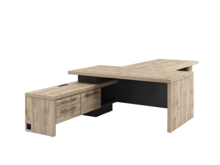 Стол Т-918.1000л с блоком розеток и брифингом 1700 мм. Размер: 1800*3700*750