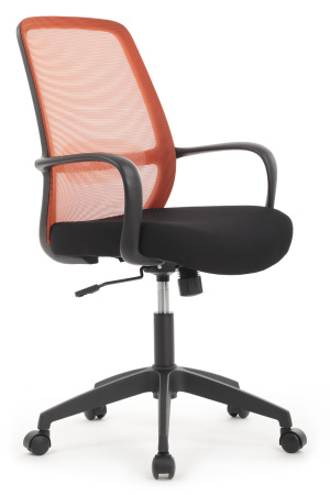 Кресло Fast W-207 Чёрный пластик/Оранжевая сетка 60-62-97*105