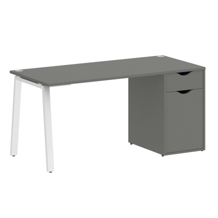 Стол письменный VR.SP-3-158.1.A Металлик/Белый металл