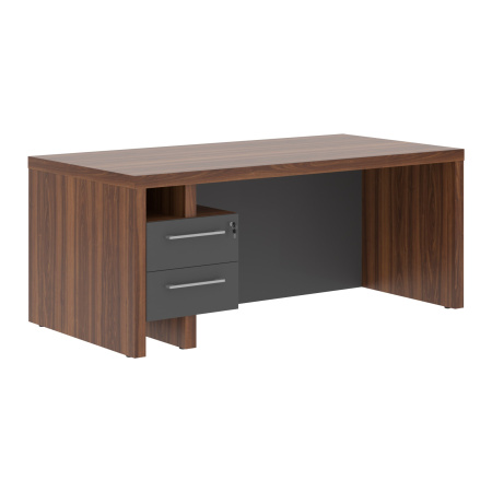 Стол руководителя ZSTD 189H.A Орех Даллас/Антрацит 1800х900х745