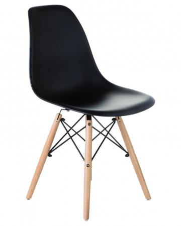 Стул для кухни DOBRIN DSW, ножки светлый бук, цвет чёрный (B-03)