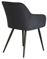 Стул для кухни DOBRIN ROBERT, черные матовые ножки, велюр V108-77 Чёрный
