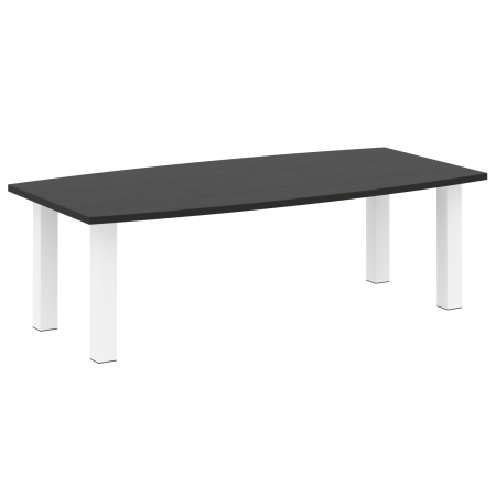 Стол переговорный LT.SP-2 Суар тёмный/Белые опоры 2400*1200*750
